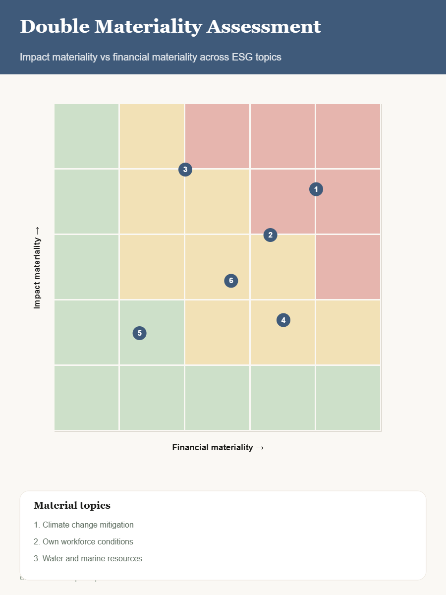 Double materiality assessment matrix